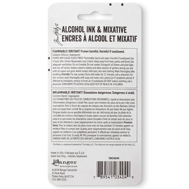 Tim Holtz® Alcohol Ink Set, Black & White