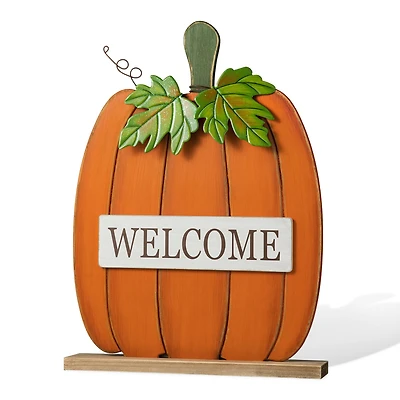 Glitzhome® 27" Fall "WELCOME" Pumpkin Porch Décor
