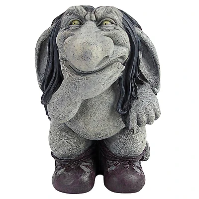 Design Toscano Pondering Sylvester, the Cynical Gnome Troll Statue