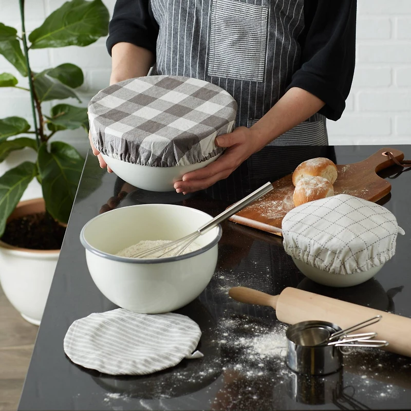 DII® Assorted Gray Farmhouse Woven Dish Cover Set