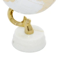 11" Gold Marble Coastal Globe