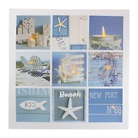 LED Lighted Summer Fun Beach Life Canvas Wall Art