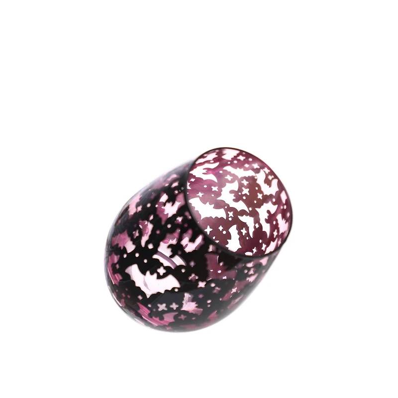 13.5oz. Pink & Black Skull Wine Glass by Ashland®