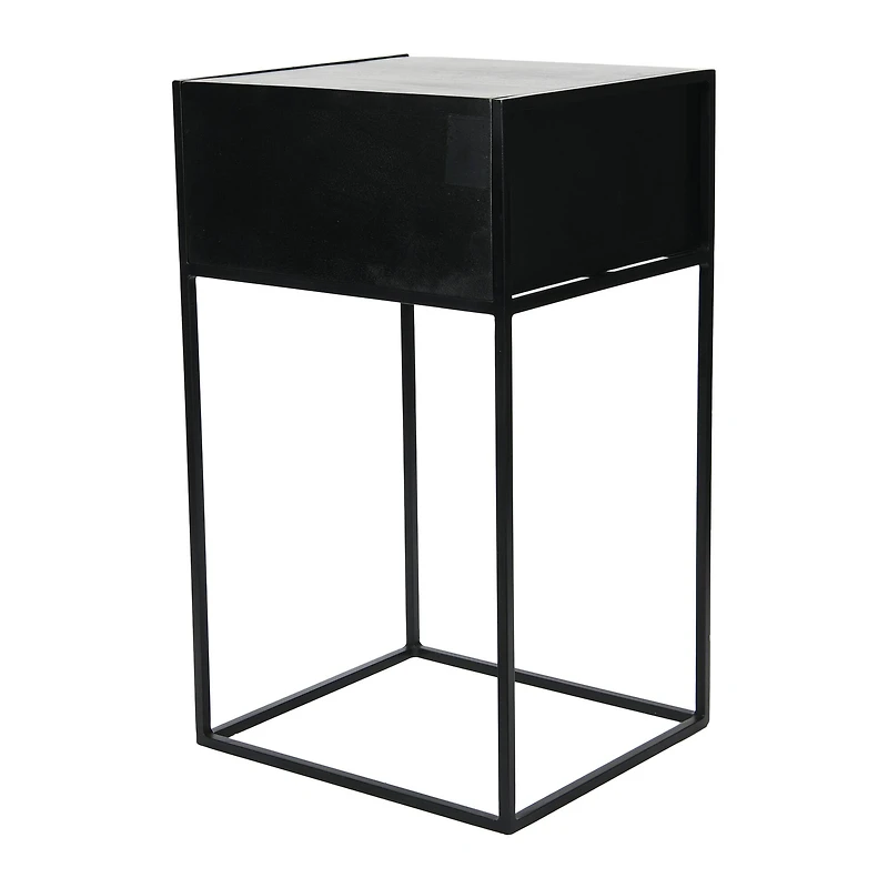 Hello Honey® 22" Black Cane & Mango Wood End Table