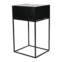 Hello Honey® 22" Black Cane & Mango Wood End Table