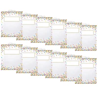 Ashley Production Hanging Confetti Pattern Storage/Book Bag, 2 Packs of 6 