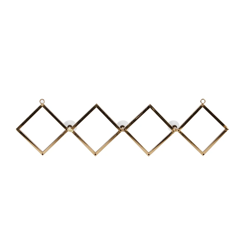 Set of 3 Gold Metal Glam Wall Hook, 17", 22", 33"