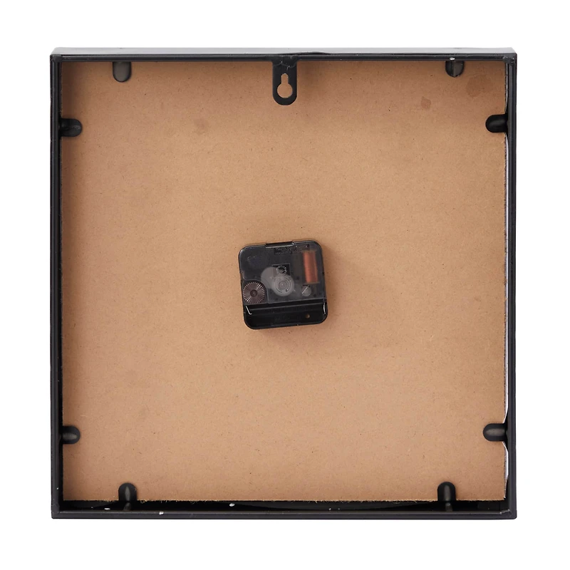 Black Metal Modern Wall Clock, 12" x 3" x 12"