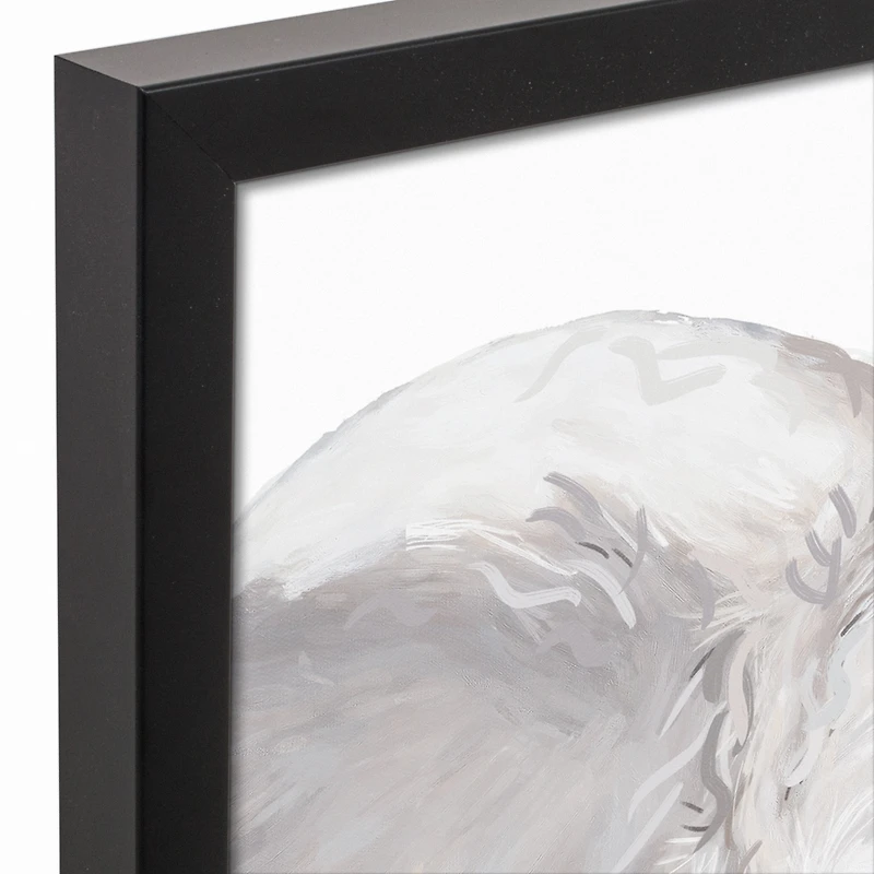 Baby Elephant 16" x 16" Black Framed Canvas