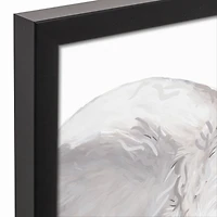 Baby Elephant 16" x 16" Black Framed Canvas