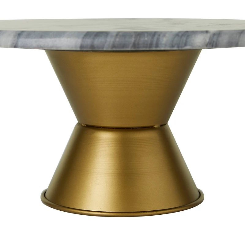 Grey Glam Cake Stand, 14" x 14" x 7"