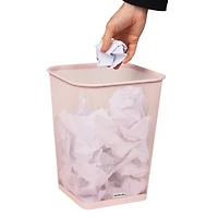 Mind Reader 2 Piece Square Metal Mesh Waste Basket Set