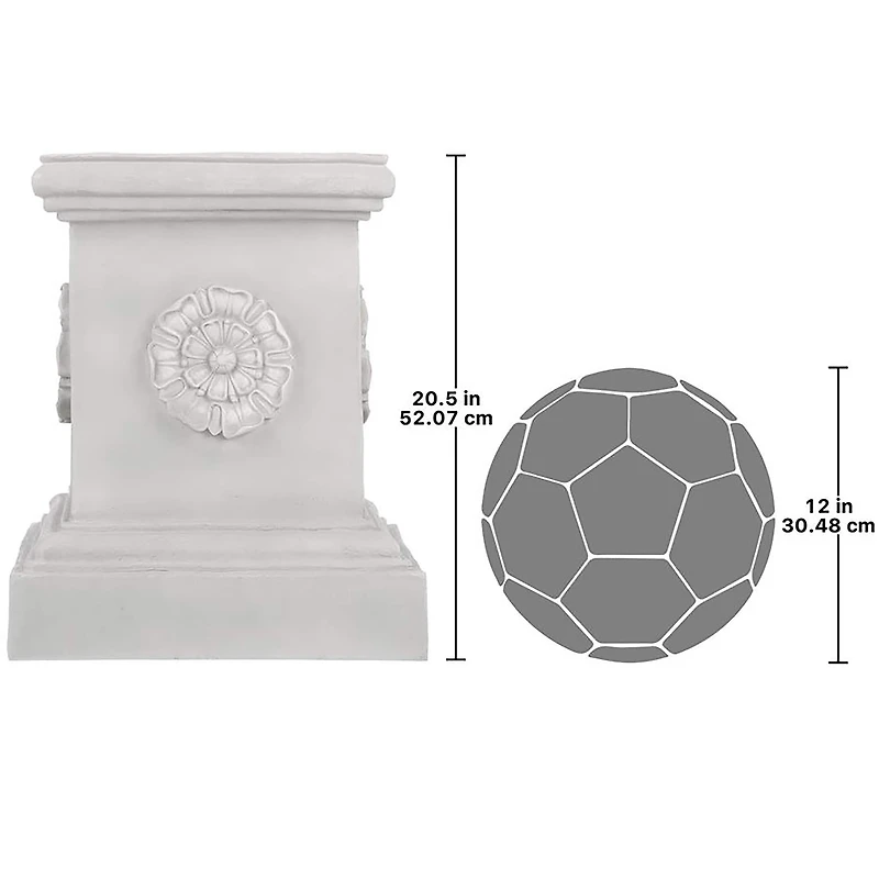 Design Toscano 20" English Rosette Garden Sculptural Plinth