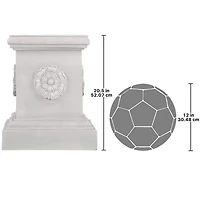 Design Toscano 20" English Rosette Garden Sculptural Plinth
