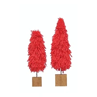 Hello Honey® 11.75" Fabric Yarn Tree with Wood Block Base