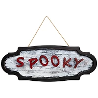 20.5" Red & Gray Animated Spooky Halloween Sign