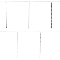 Set of 10 White LED Snowfall Icicle Christmas Tube Lights - 20.5 ft Clear Wire