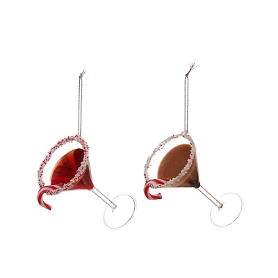 Assorted 4" Candy Cane Martini Glass Ornament by Ashland®, 1pc.