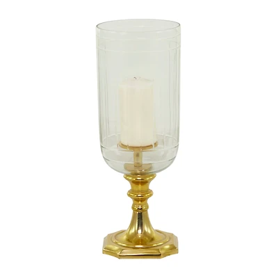 20" Gold Glam Hurricane Lamp