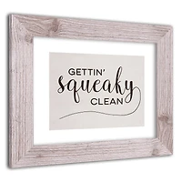 Squeaky Clean 14" x 11" Western White Framed Print