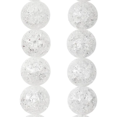 12 Pack:  Crystal Quartz Round Beads, 8mm by Bead Landing™