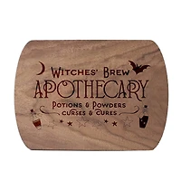 Witches Brew Apothecary 8" x 11" Walnut Oval Cutting Board