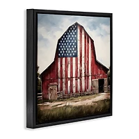 Stupell Industries Americana Barn View Floater Framed Art