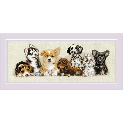 RIOLIS Puppies Counted Cross Stitch Kit