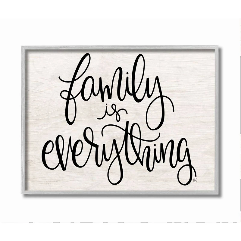Stupell Industries Family Is Everything Gray Framed Wall Art