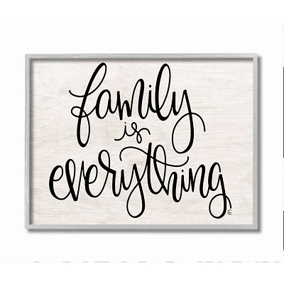 Stupell Industries Family Is Everything Gray Framed Wall Art
