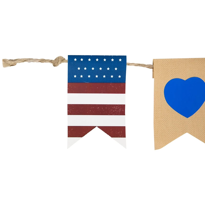 30.5" USA Summer Fun Welcome Patriotic Hanging Wall Decoration