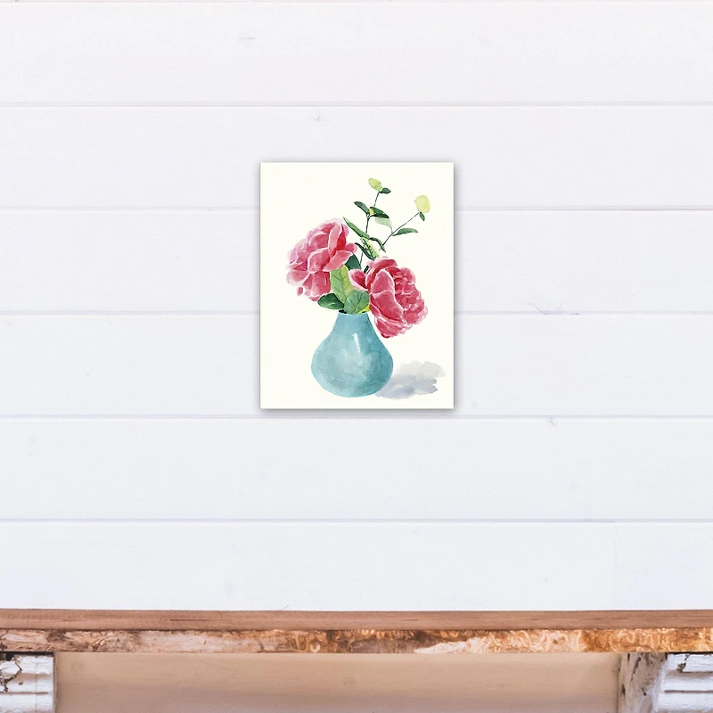 Pink Peonies 11" x 14" Canvas Wall Art