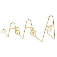 Gold Metal Scroll Hanging Wall Rack Display Easel Set