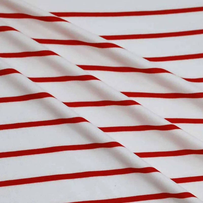 Fabric Merchants & White Stripes Double Brushed 4-Way Stretch Fabric