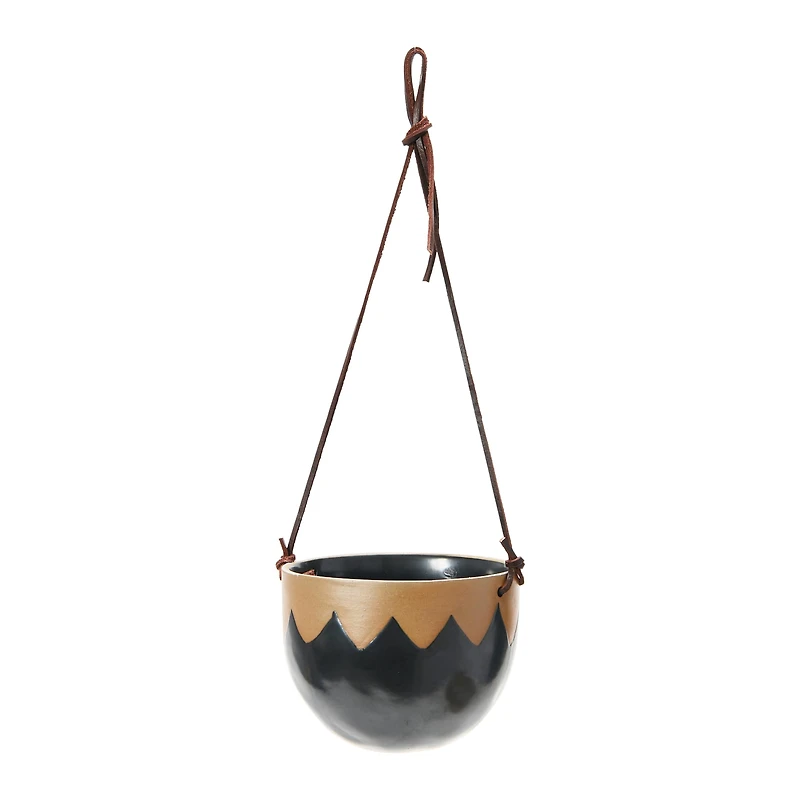 Hello Honey® Stoneware Hanging Pot with Reactive Glaze Set