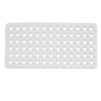 White Non-Slip Bubble Texture Bath Mat
