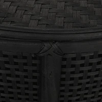 Hello Honey® Round Bamboo & Rattan Accent Table