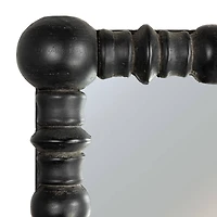 Hello Honey® 30.75" x 44" Black Chic Wood Beaded Dowel Frame Mirror