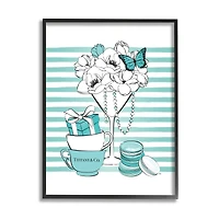 Stupell Industries Glass of Glam Fashion Black Framed Wall Art