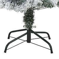 4ft. Pre-Lit Flocked Rock Springs Spruce Artificial Christmas Tree with Clear LED Lights