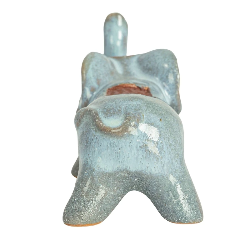 Hello Honey® 5.75" Gray Stoneware Elephant Match Holder