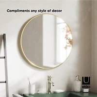 Umbra 24" Brass Hubba Round Mirror 