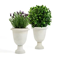 Glitzhome® 21.5" Eco-Friendly Oversized Faux Terrazzo Goblet Planters, 2ct.