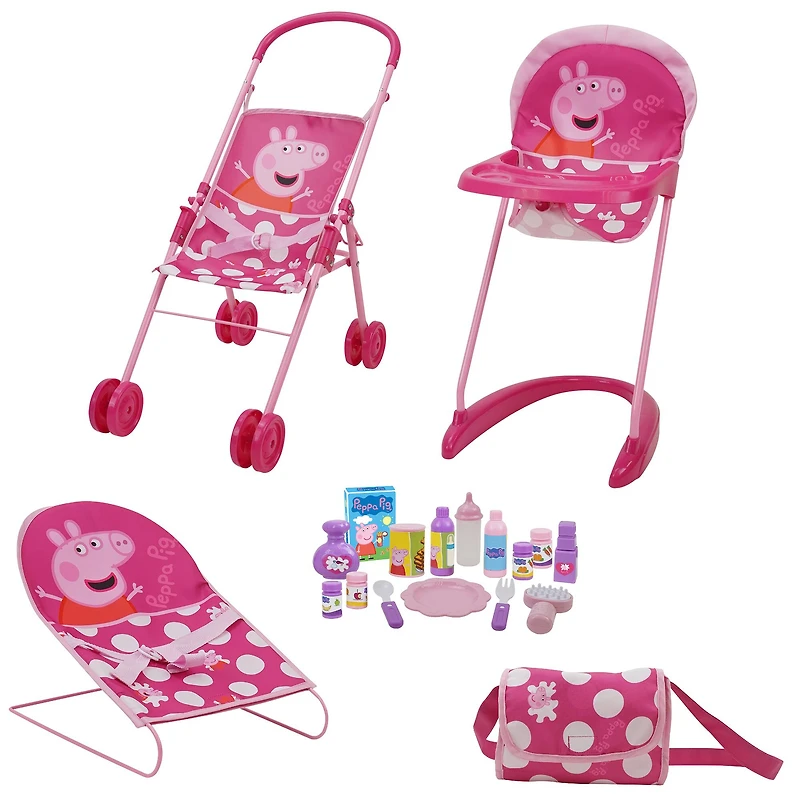 509 Crew Peppa Pig™  Pink and White Dots Doll Sleep N' Play Set