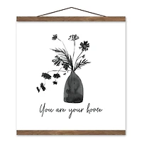 You are your Home 16" x 16" Teak Hanging Canvas