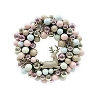 20.5" Pink, Blue & Gold Ornament Wreath by Ashland®