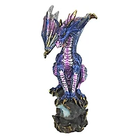 Design Toscano 6.5" Geode Guardian Gothic Dragon Statue