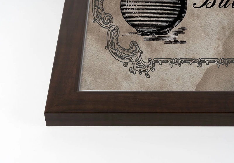 Double Double Trouble 2 20" x 30" Walnut Framed Print Under Plexiglass