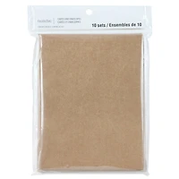 Kraft Folded Cards & Envelopes by Recollections™, 5" x 7"