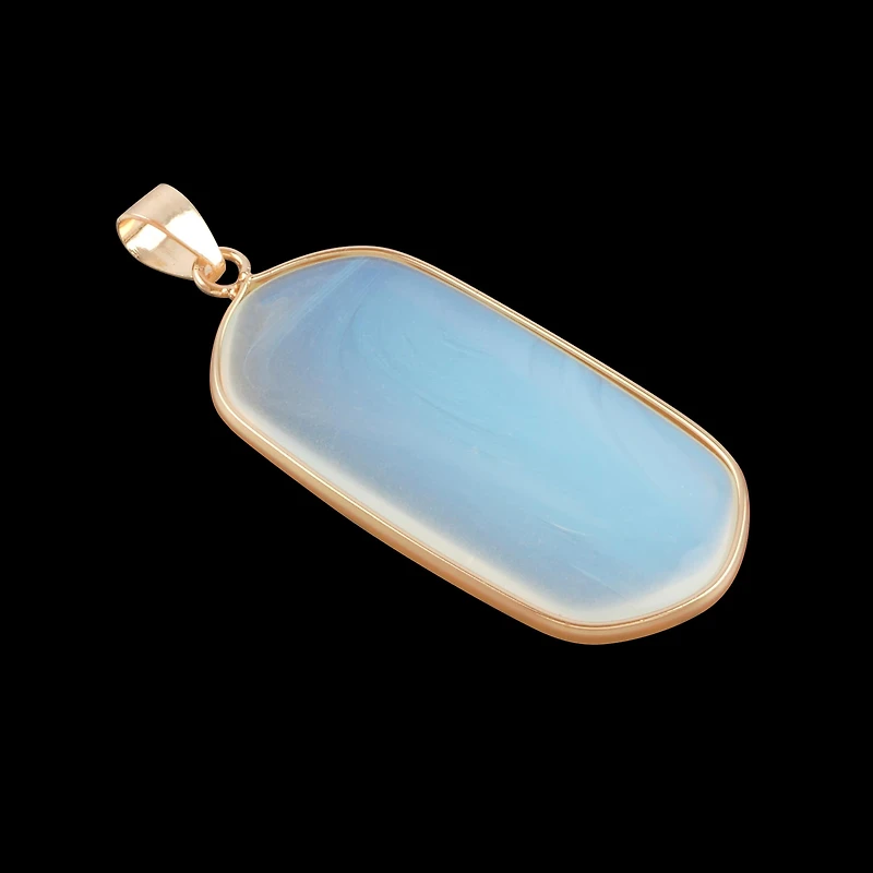 Moonstone Glass Oval Pendant by Bead Landing™